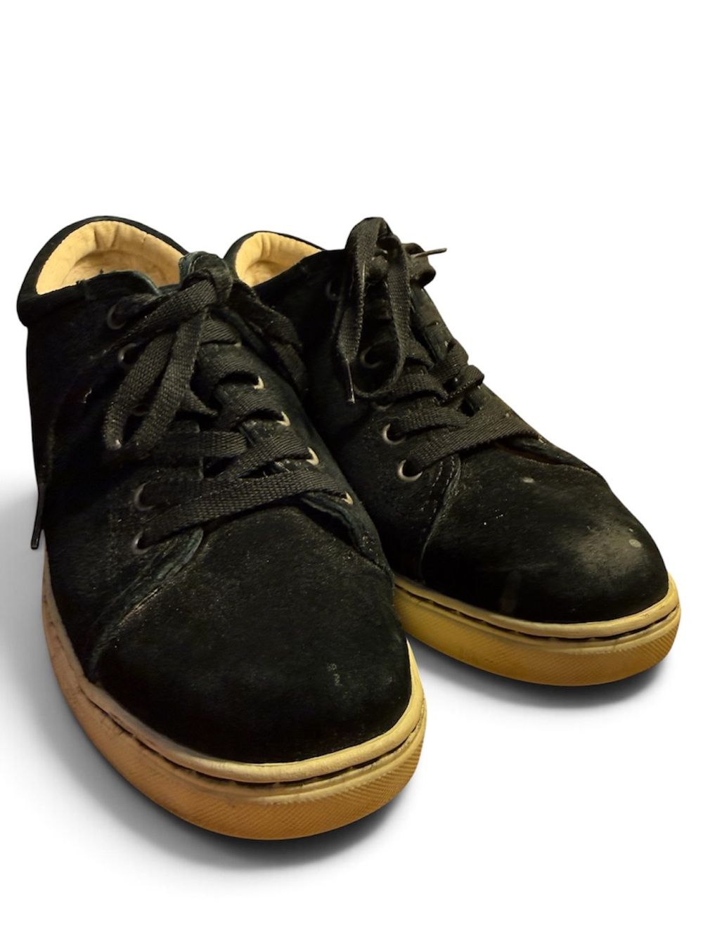 UGG Black Suede Lace Up Sneakers Sz 8.5